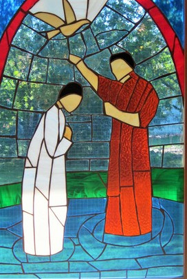Glasmosaik der Taufe Jesu